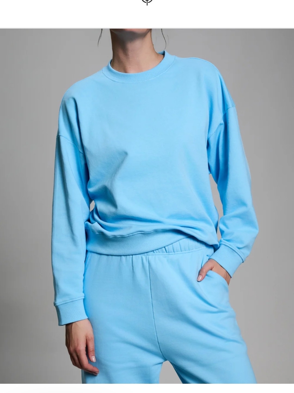 NWT Year of Ours Sky Blue Crewneck Sweatshirt and Sweatpants sz XL/2XL